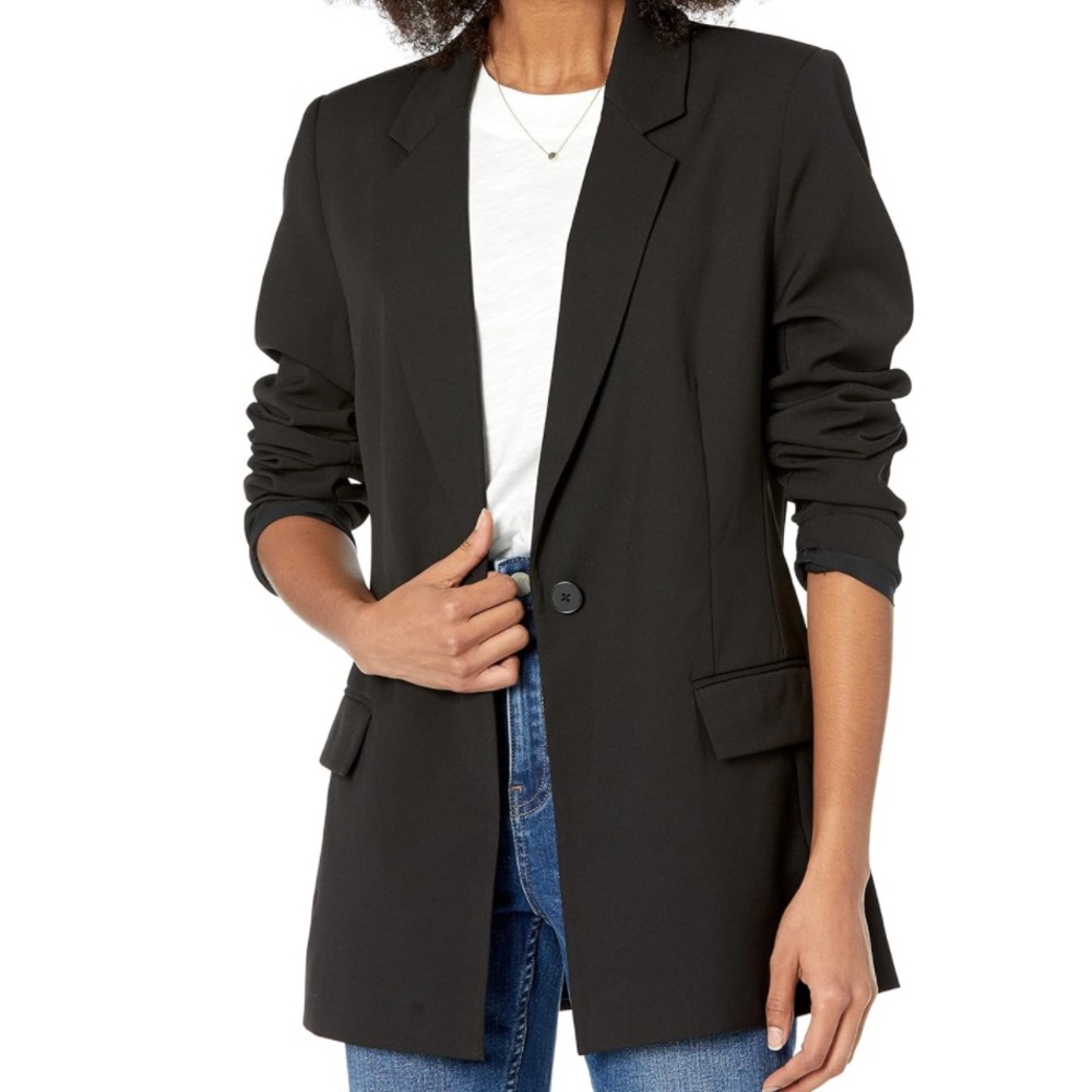 The Drop Black Single-Button Blazer Jacket - Women. NWT